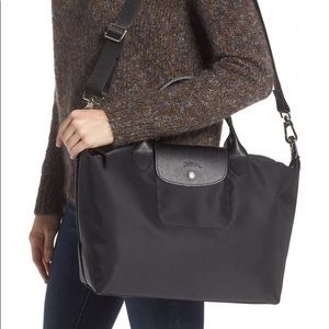 Long champ Le Pliage Neo Medium in Black